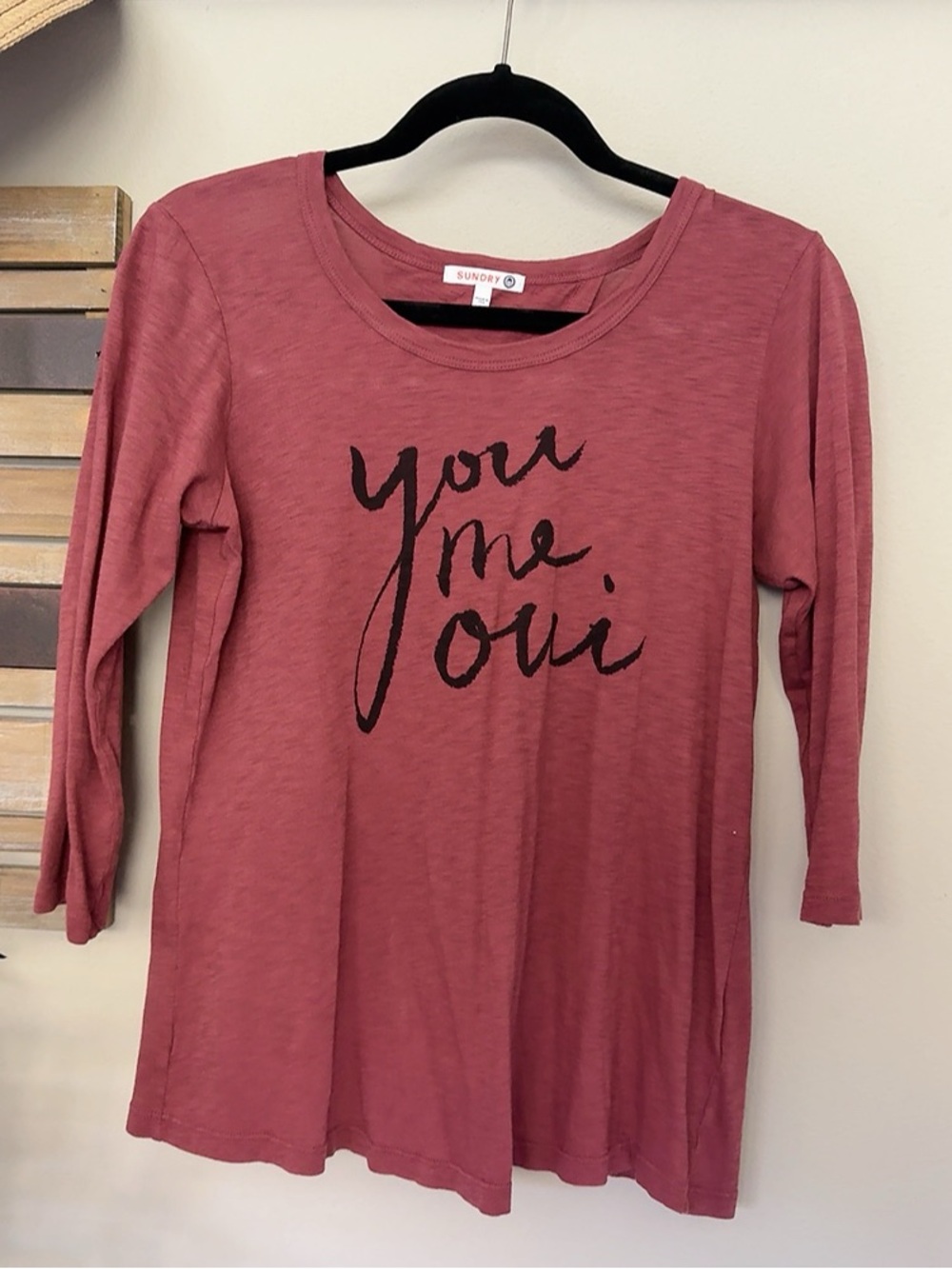 Sundry “You Me Oui” split back top size 0 (XS)